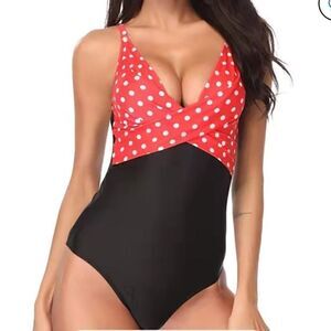 Slopehill Women's Monokini Front Cross One Piece Swimsuits NWOT S